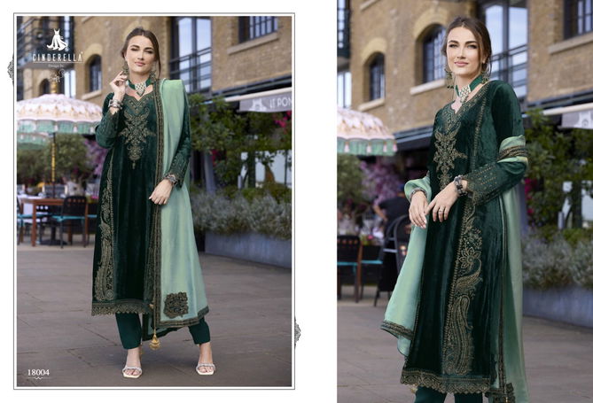 Fashion And Fairy By Cinderella Winter Wear Velvet Salwar Suit Wholesale Online